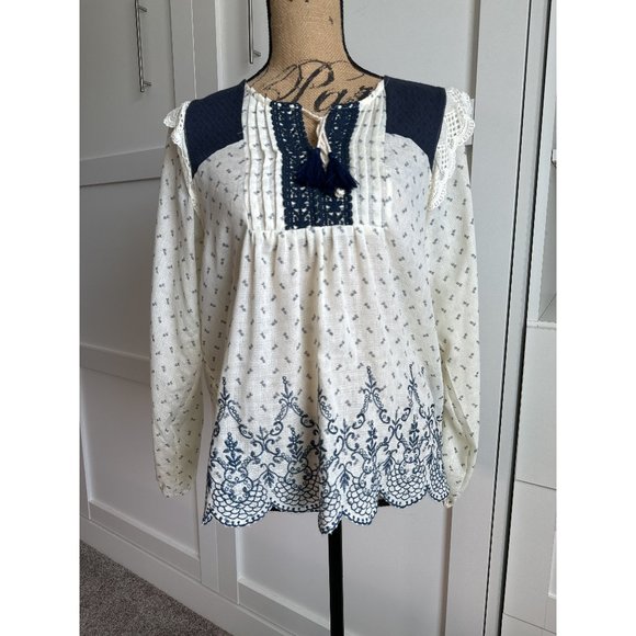 Boutique Hayden Boho Pheasent Blouse - Picture 1 of 3